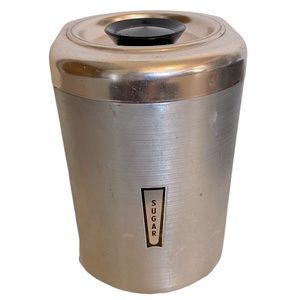Retro 1950s Aluminum Sugar Canister